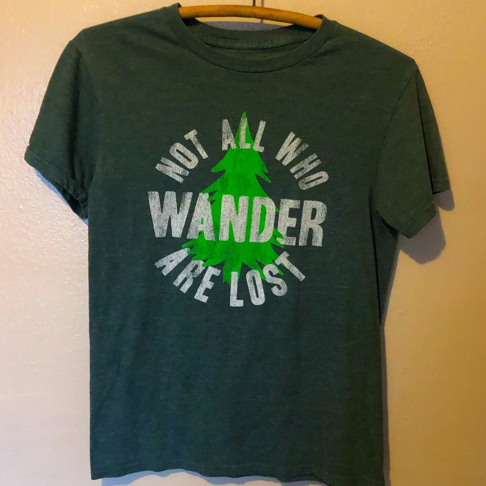 Hippie T-shirt.  Not All Who Wander are Lost